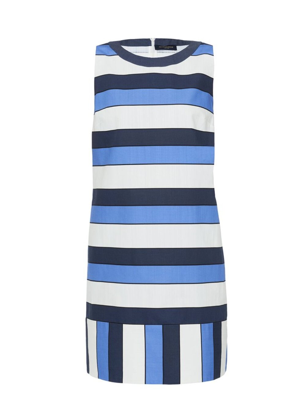 Piazza Sempione Blue and White Knee length Sleeveless Dress Size Medium